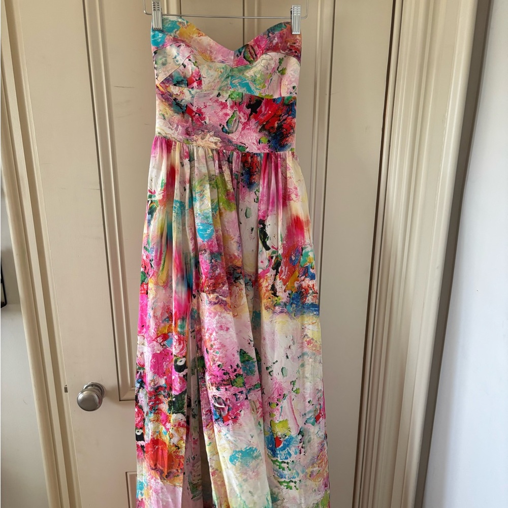 Amanda Uprichard Pink and White Dress